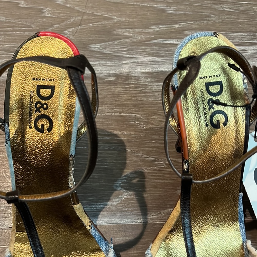 D&G denim patchwork heels - Picture 2 of 16